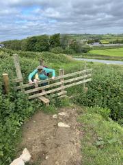 Heading up towards the golf course